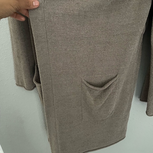 Barefoot Dreams Cozy Long Tan Cardigan XL - Picture 9 of 9